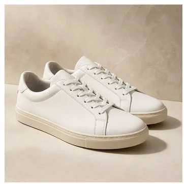 White leather sneakers