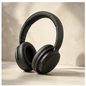 Premium black over-ear headphones