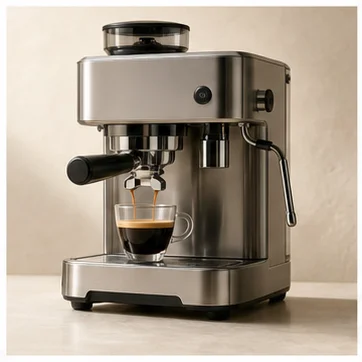 Premium espresso coffee machine with a fresh cup